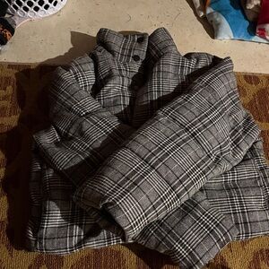 a new day Gray Plaid Bomber Jacket